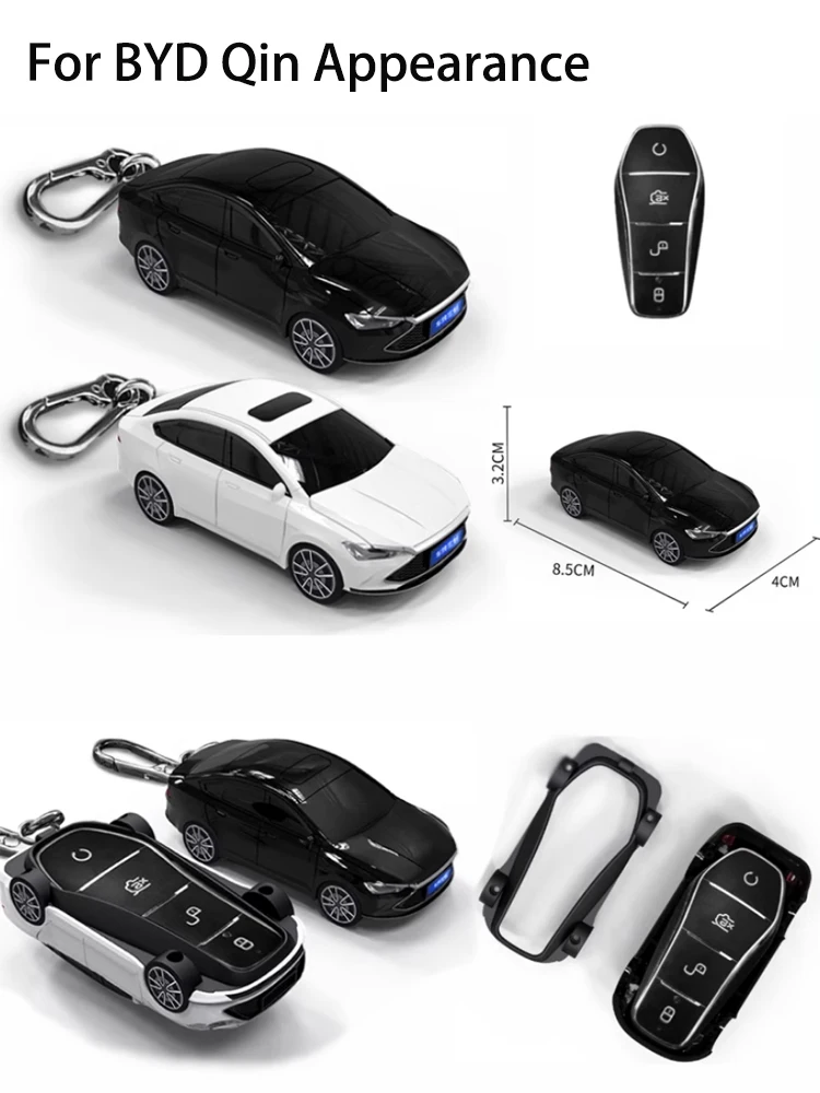 Kwmobile Autoschlüssel Hülle Für BYD - Kunstleder Case Marineblau & Hellbraun