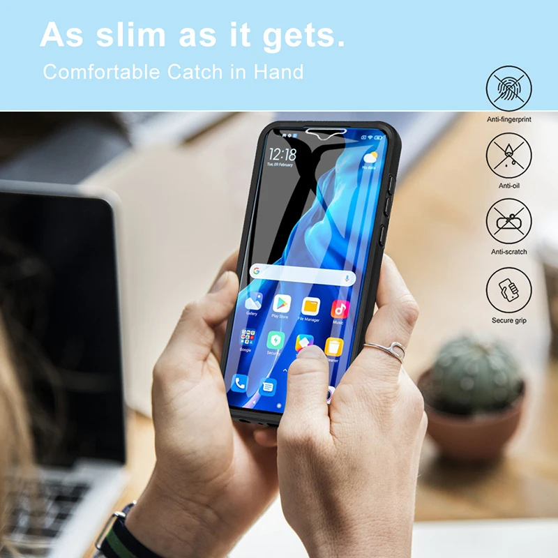 360° Full Body Protective Phone Case with Built-In Screen Cover