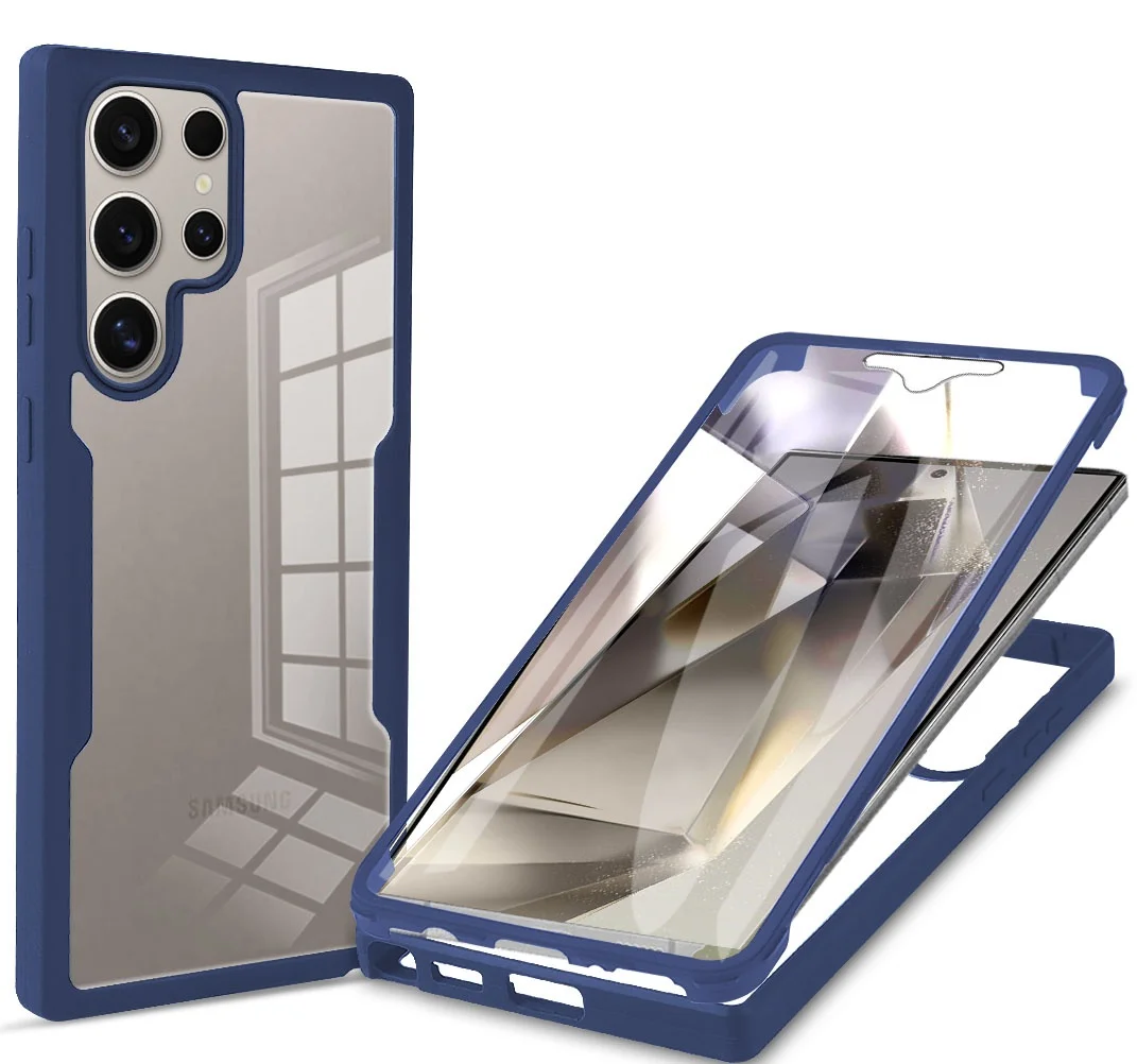 360 Double Sided Full Protection Clear Phone Case with Screen Protector
