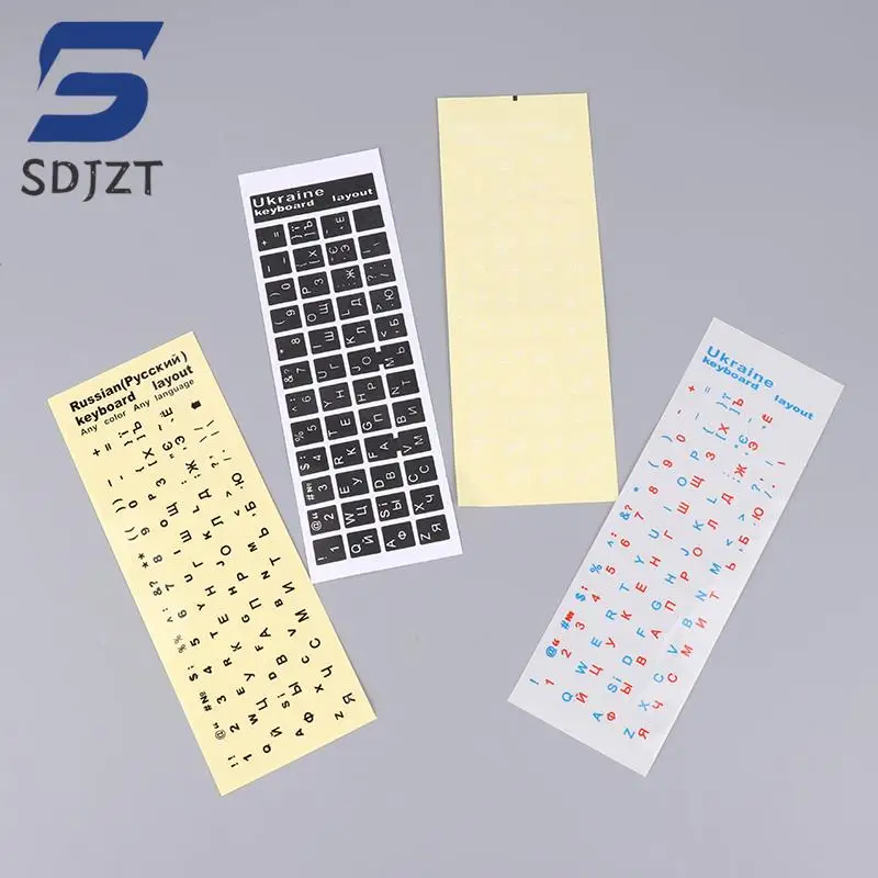 1pc Russian/Ukraine Smooth Round Keyboard Sticker Language Protective Film Layout Button Letters PC Laptop