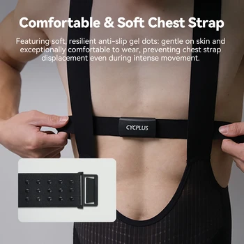 CYCPLUS H2 Heart Rate Monitor Chest Strap BLE ANT+ Heart Rate Monitor Chest Sensor with 500h Battery, IPX7 Waterproof 6