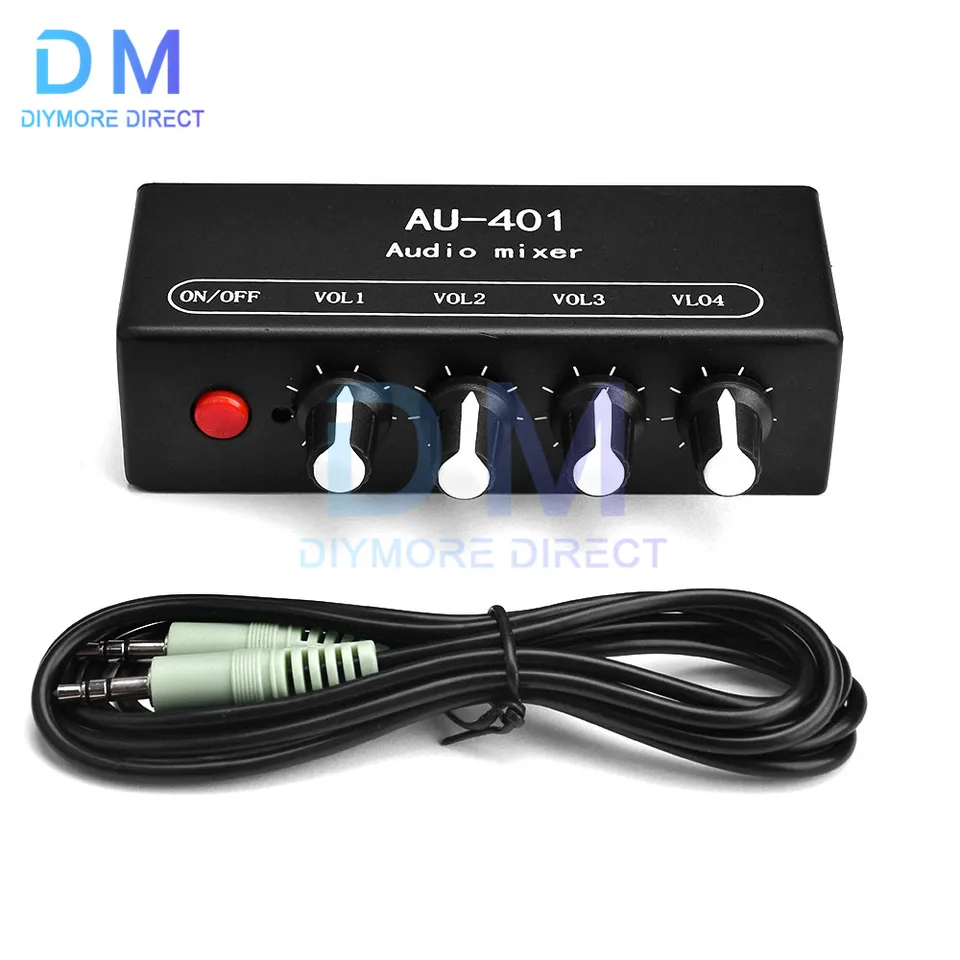 AU-401 Stereo-Audiomischer 4-in-1 – Individuell Regelbare Platine Für Kopfhörer & DIY-Verstärker (DC 5V-12V)