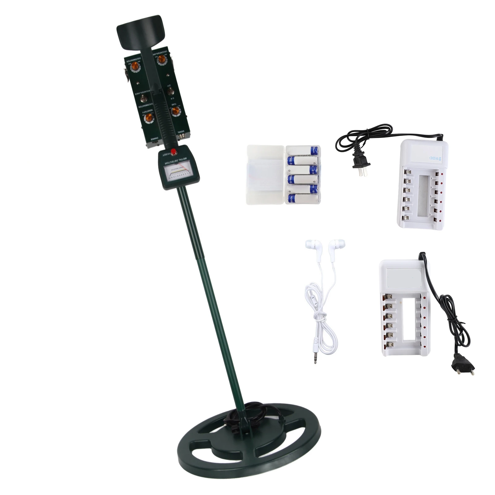 Metal Detector Kit Underground Metal Detector Kit Water Resistant High Accuracy Adjustable Rechargeable 334.65in 8.5meter Depth