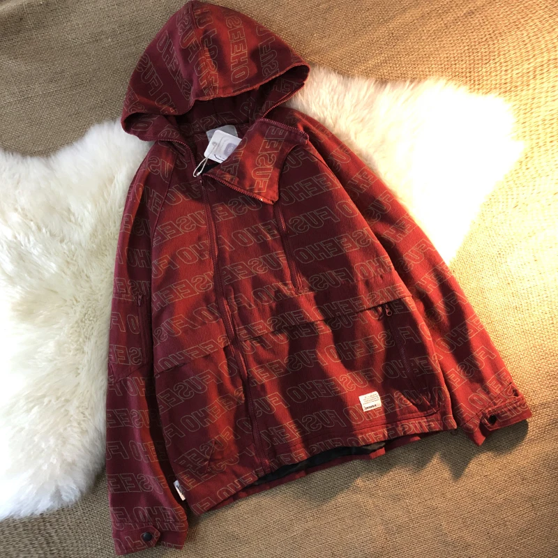 

Американская Ретро толстовка с капюшоном в стиле Хай-стрит, модная свободная фотография с буквенным принтом, фотография