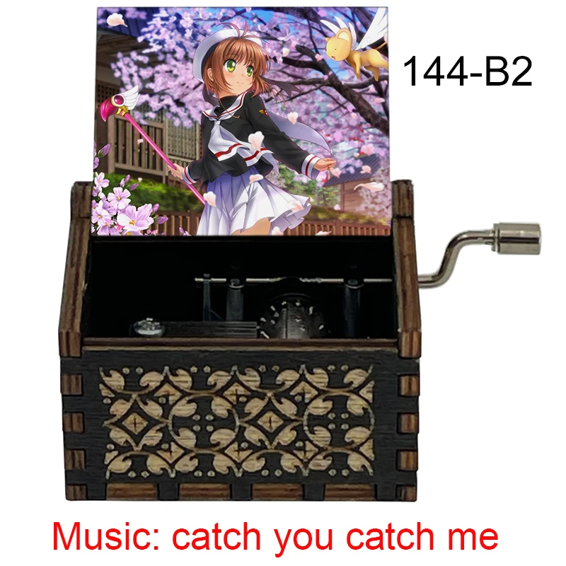 Anime Cardcaptor Sakura music CATCH YOU CATCH ME HAND Wood Music Box For Girls Daughter Toys New year Christmas gift