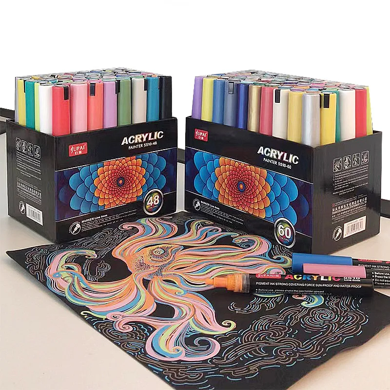 12/60 Colors Acrylic Marker Rock Painting Kit for Kids Children Stone Paint  Pens Set Ceramic Glass Wood DIY Crafts Art Supplies - AliExpress
