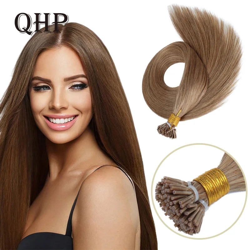 Hair Extensions I Tip Hair Extensions Straight Real Hair Extensions 40g/50g/Set 12-26inch Capsules Keratin Natural Human Fusion Extension