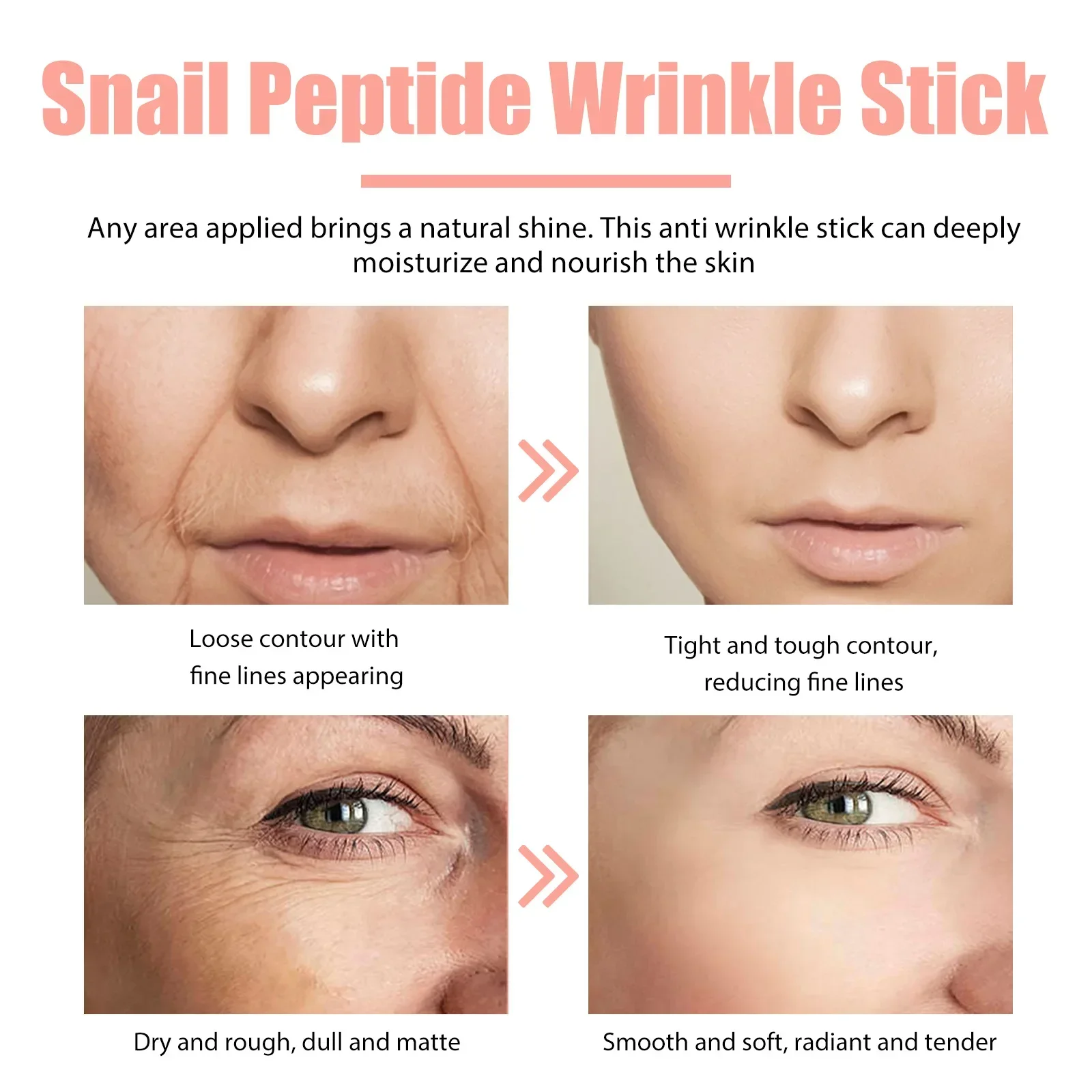 EELHOE Brighten Dull Skin Tone with Snail Collagen Multi Balm Stick-Korean Cosmetics for Smooth Hydrating and Anti Wrinkle