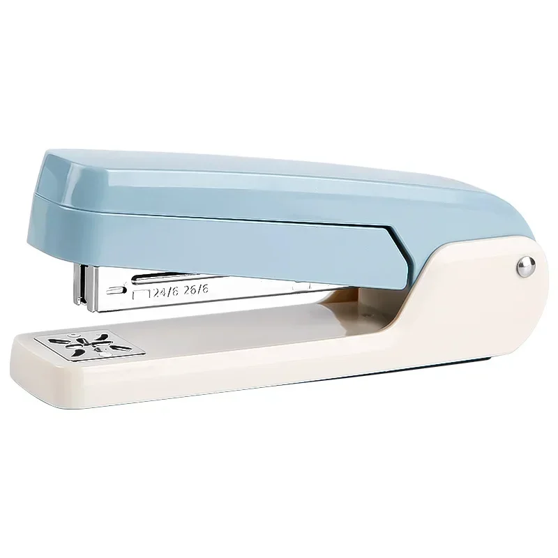 1pc Large 360 degree rotating stapler  labor-saving and fashionable office student stapler  high aesthetic value stapler