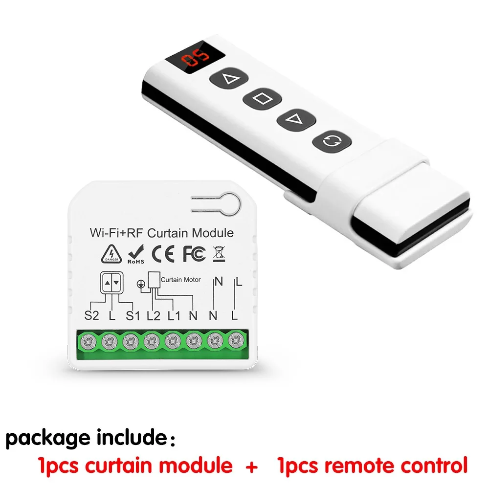 Smart WiFi Curtain and Shutter Controller with Remote Access