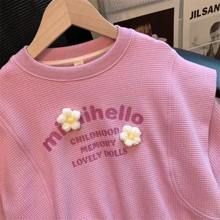 Children's Clothing Sets Love Cat Printed Tops + Pants Kids Clothes Girls Clothes Set 1 To 6 Years Kids Boutique Clothes