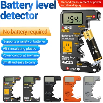 Tester batteria 9V Ultra-small AA AAA Button Cell Universal Household LCD Display digitale Tester batteria strumento rilevatore banca di alimentazione