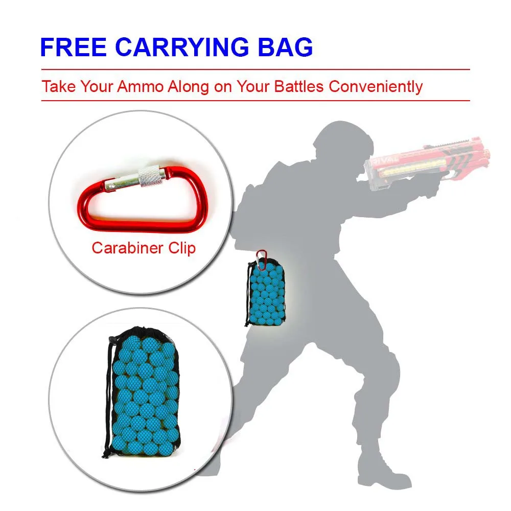 200PCS Premium EVA Ammo for Nerf Rival Series Round Ball Bullets