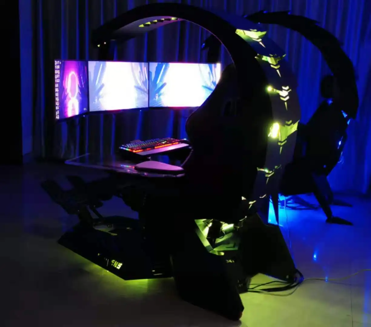 PC Gaming Chair Workstation J20 Veryon with Heat and Massage Cockpit As Predator