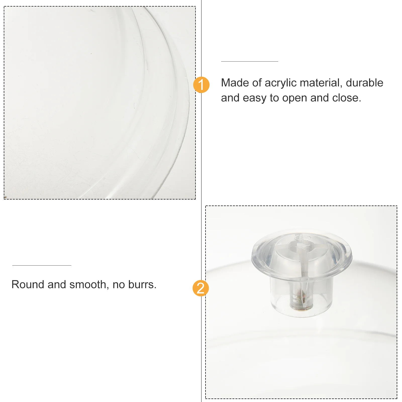 

Plate Cover Lid Dome Plate Guard Screen Clear Round Pastry Cover Serving Cover Cake Dessert Tent 12 Inches
