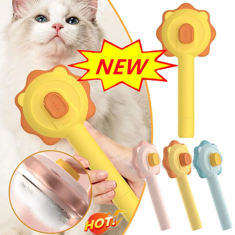 

Pet Grooming Comb Cats Self-Cleaning Needle Comb Dogs Removing Fleas Floating Hair Scalp Massager Brushes Pet Shower Supplies