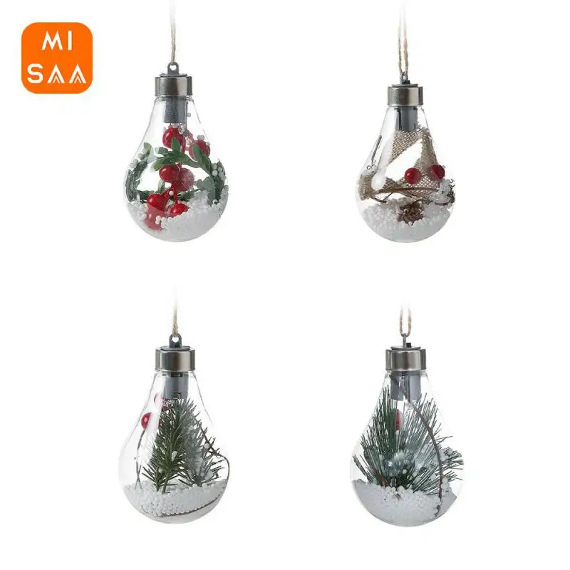 

1PCS Christmas LED Lights Bulb Ball Ornaments Merry Christmas Xmas Tree Window Decorations New Year 2022 Navidad Gifts Home