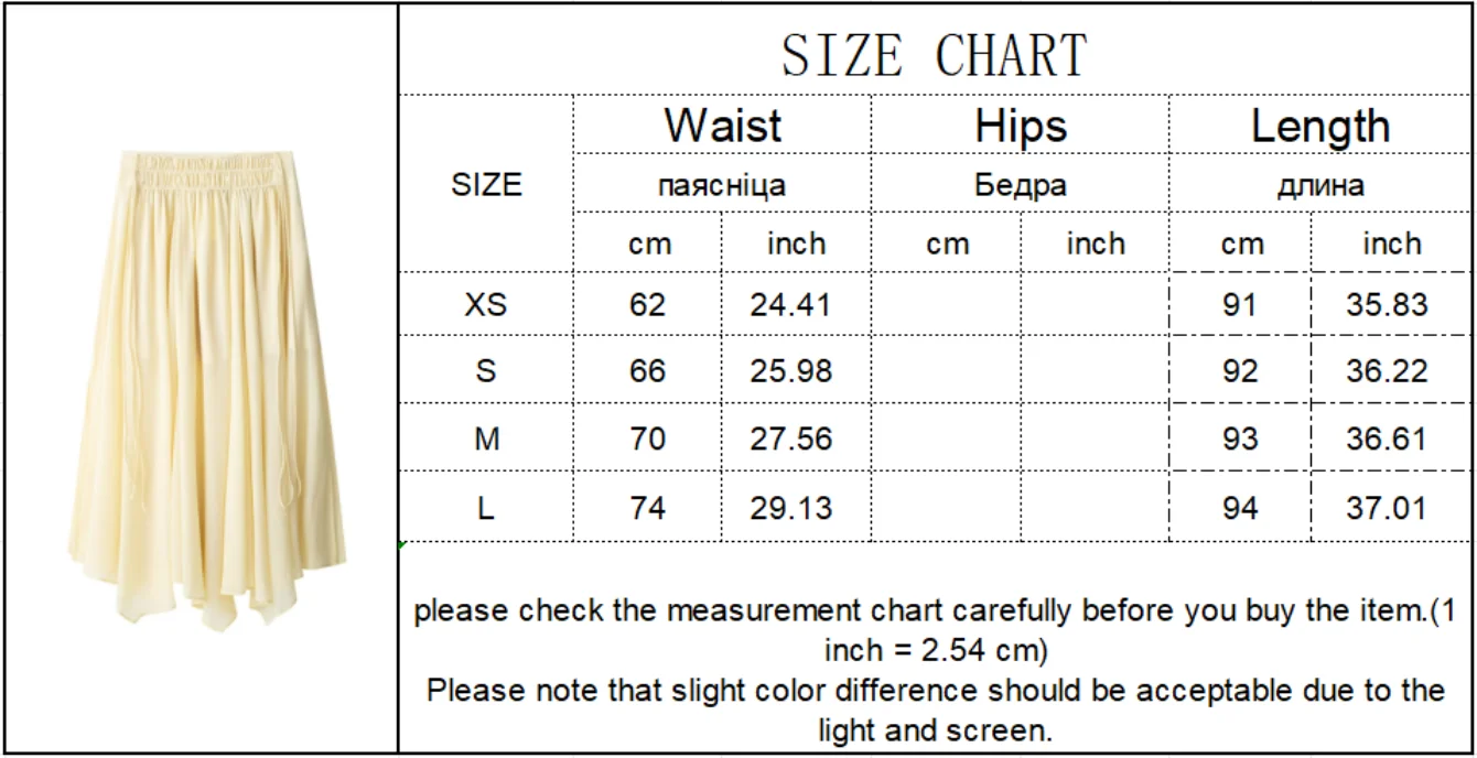 Description Picture 3 of itemTFMLN Women Ruffles Lace-up Shirts Skirt Set Casual Fashion Loose Long Sleeve V Neck Summer Blouse Midi Skirt Lady Holiday Suit