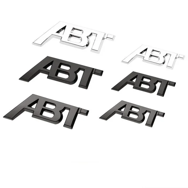 3D Metal ABT Logo Front Grill Side Fender Badge Rear Trunk Boot Emblem Car Sticker For VW Audi A3 A4 A5 A6 A7 A8 Q3 Q5 Q7 TT RS 3