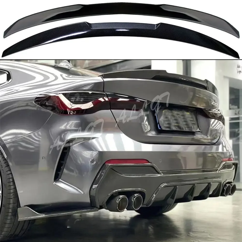 

Заднее крыло багажника ABS спойлер крыло для BMW 4 серии 2021 + G22 420i 430i 435i M440i 2 двери M4 Стиль ножа УГЛЕРОДНЫЙ спойлер