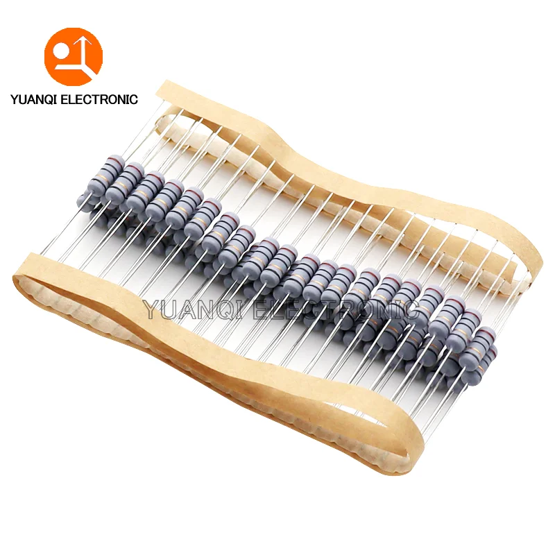 1W 5% Wire Wound Resistor Fuse Winding Resistance 0.1 0.22 0.33 0.5 1 2.2 3.3 4.7 5.1 6.8 10 15 22 47 68 100 200 510 ohm 20PCS wirewound resistor