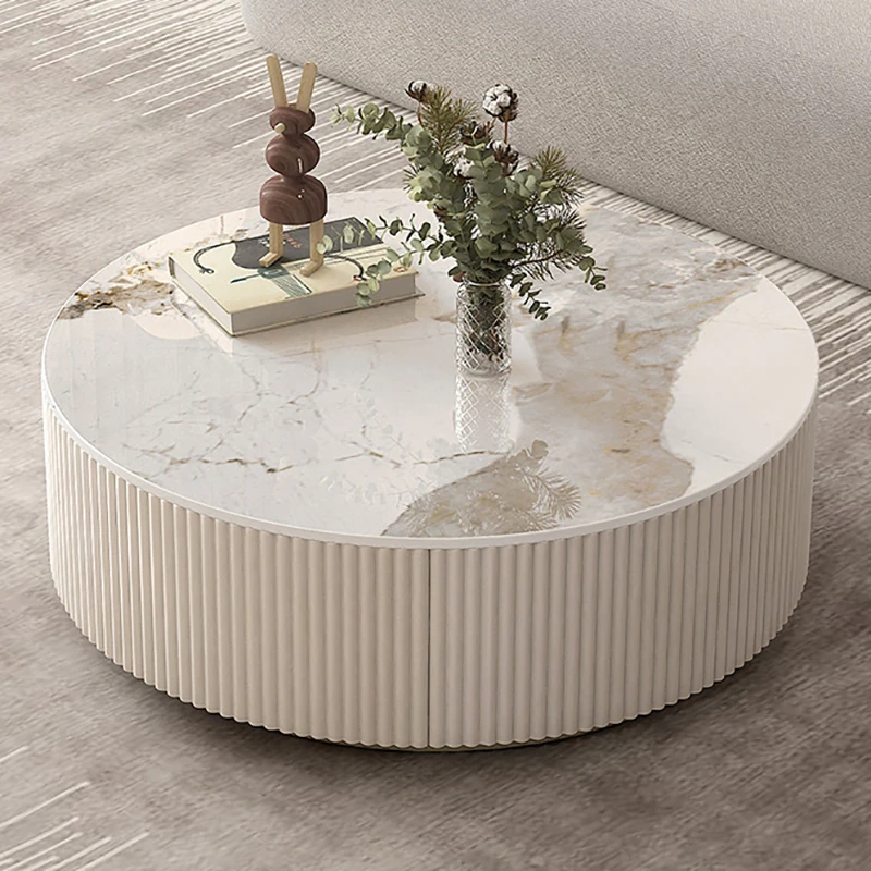 

White Side Glass Coffee Table Room Makeup Nordic Hallway Cofee Tea Table Center Table Basse Multifunction Furniture T50CJ