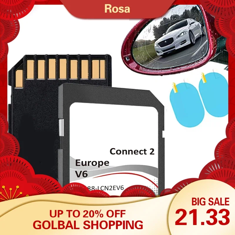 Per Nissan Connect 2 V6 Sd Card 2021-2022 Note Juke Leaf Micra E-Nv200 Map Uk & Eu