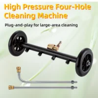 High Pressure Four-Hole Cleaning Machine – Car Chassis & Road Cleaner with Universal Wheel – Multifunctional High-Pressure Washe 1