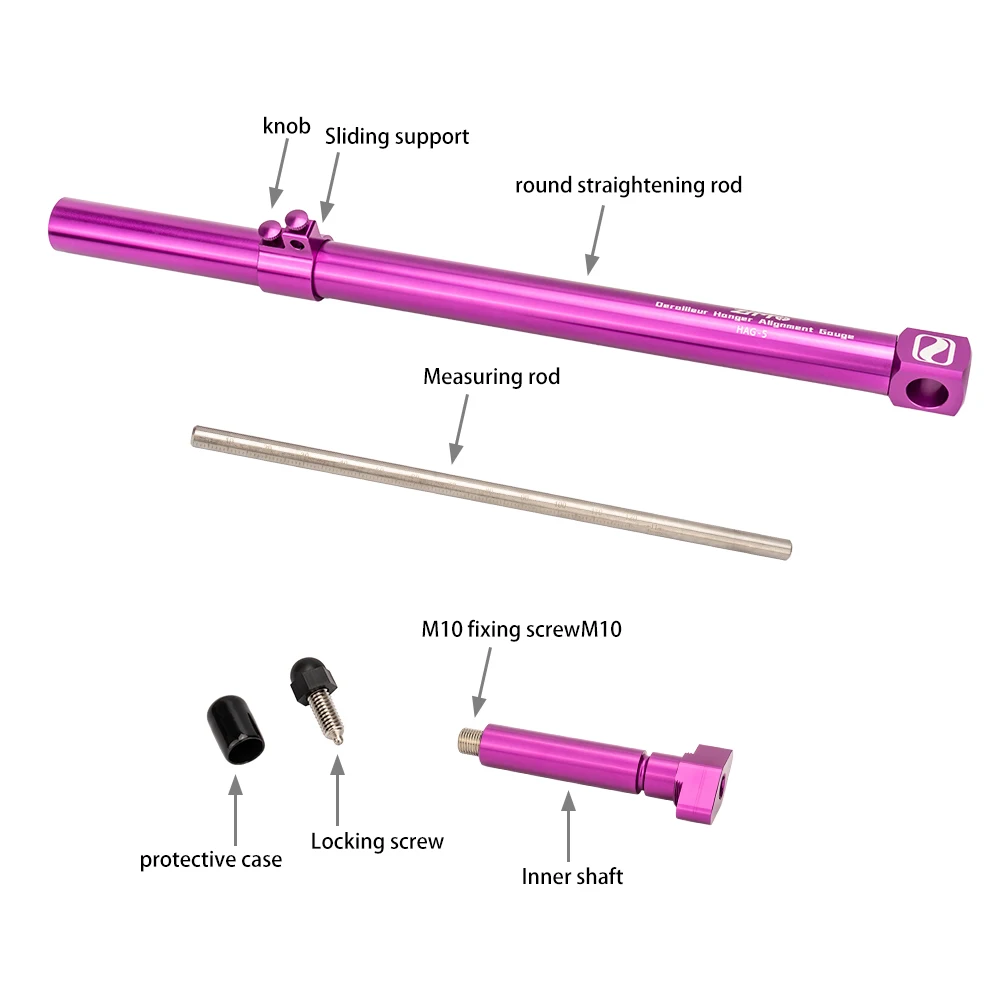 ZTTO MTB Rennrad Schaltauge Aligner Gauge Professioneller Fahrrad-Heckhaken 360° ° Richtiges Reparaturwerkzeug zur Rotationsausrichtung – Detail 3