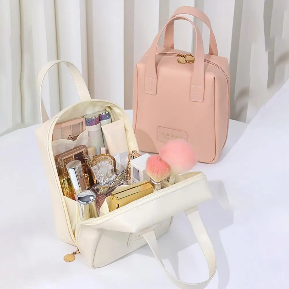 Travel Makeup Bag Large Capacity Convenient Metal Zipper