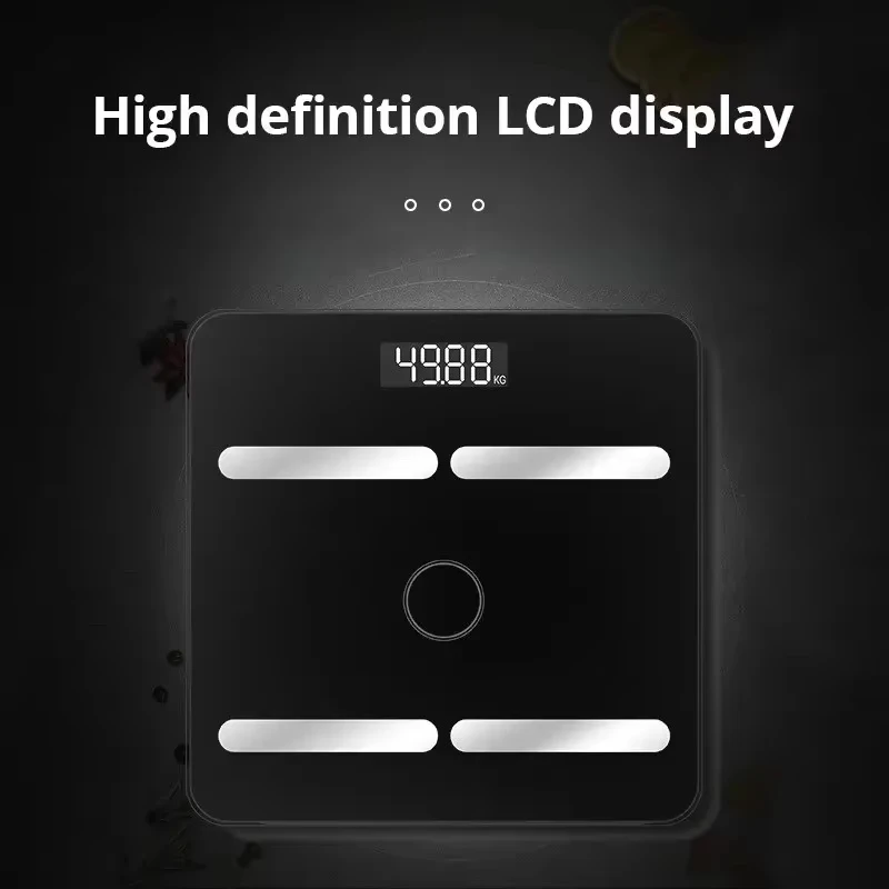 Loss Weighing Device LED Display Smart Body Weight USB Charging Precision Electronic Scale For Home Office Adult_voghion.com