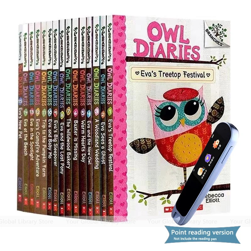 15books-set-owl-diaries-book-english-bridge-books-support-audio-point-reading