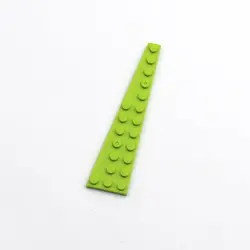 10-Piece Wedge Plate Set for DIY Creative Building Blocks and Kids' Puzzle Toys (Left Light Green)