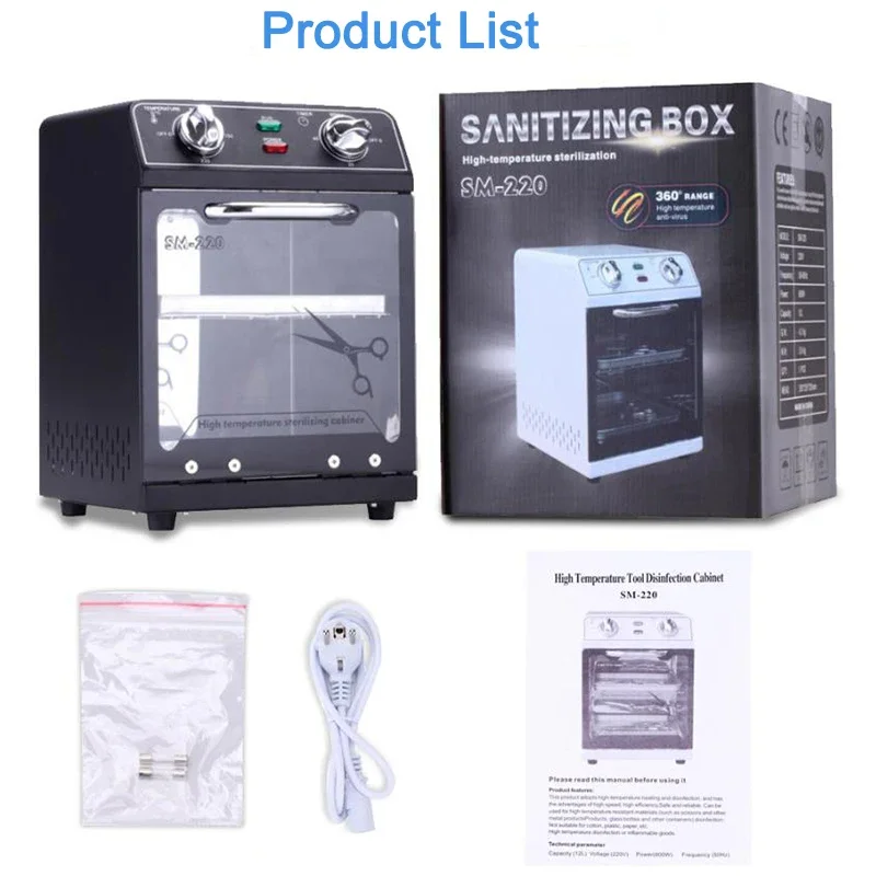 Dry Heat Cabinet For Nail Tool Towel High Temperature Sterilization Box Sterilizer Dry Heat Machine for Manicure Dental Clinic