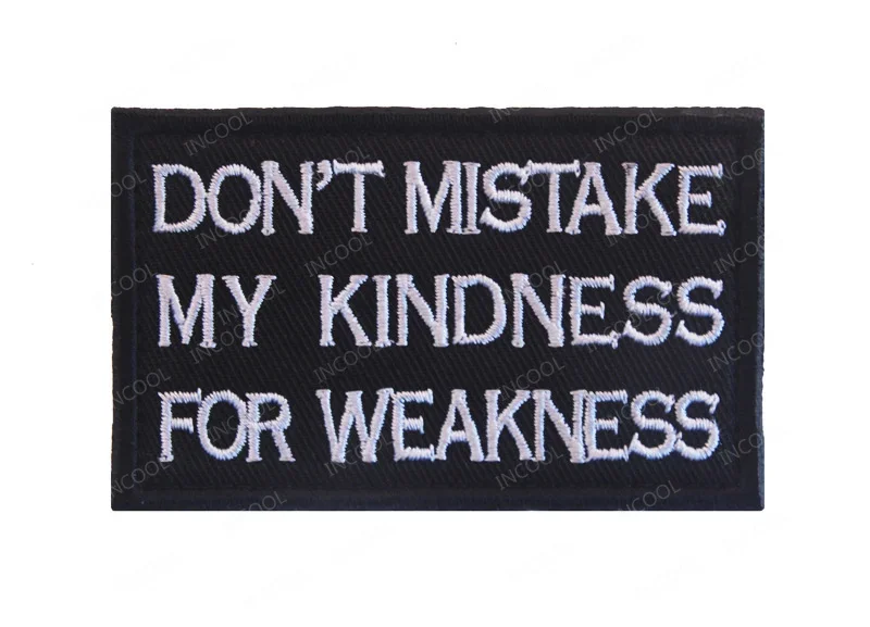 Motivational Phrases Saying Don't Follow Me I Have No Idea English Alphabet Words Stop Screaming Embroidered Patches Appliques