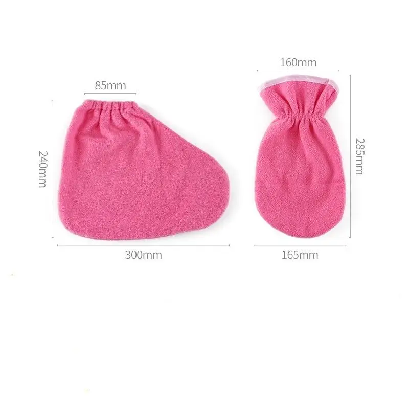 1 Pair Insulation Care Gloves Flannel Elastic Opening Nail Protection Hand Therapy Paraffin Wax Mitts Reusable Warmers For Women