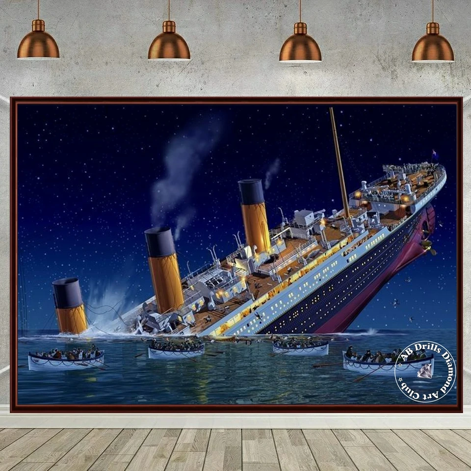 YSCOLOR Diamond Painting 5D Fai Da Te – Titanic In 30x40cm – Kit Completo Con Tela E Diamanti Rotondi - 3