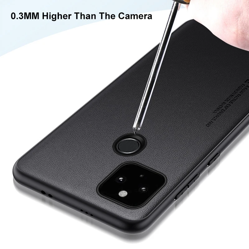 Luxury PU Leather Phone Case with Silicone Protection - Elegant Back Cover