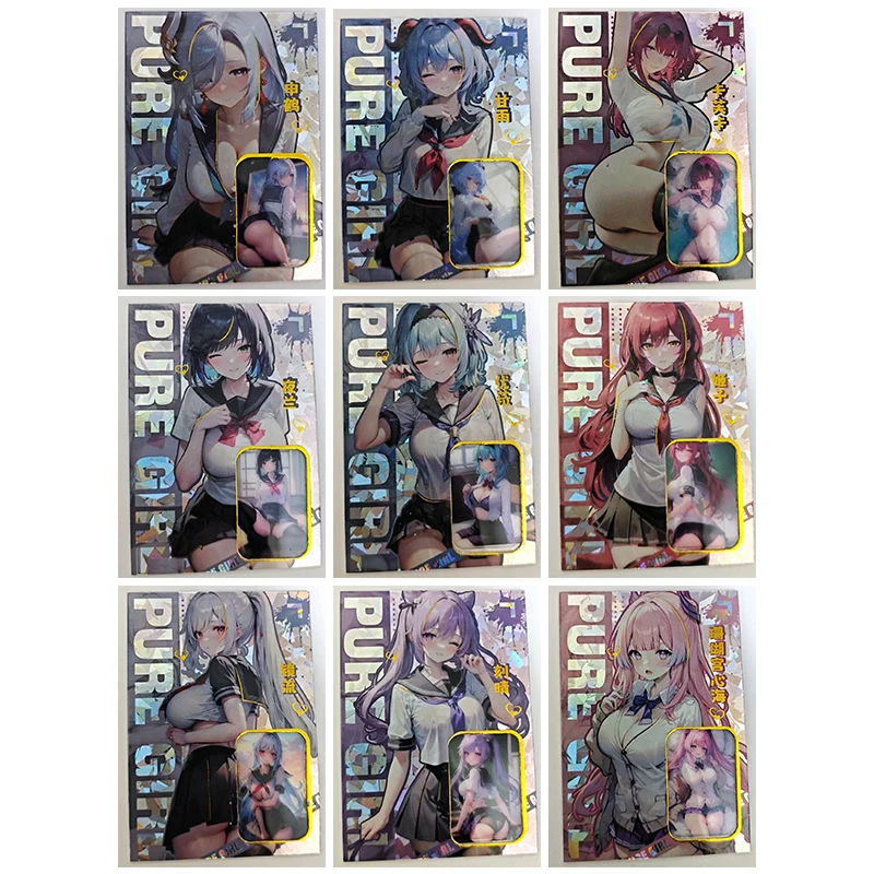 Anime Goddess Story Ganyu Yelan Kafka Sangonomiya Kokomi Keqing Shenhe Film Cards Christmas Birthday Gifts Children's Toys