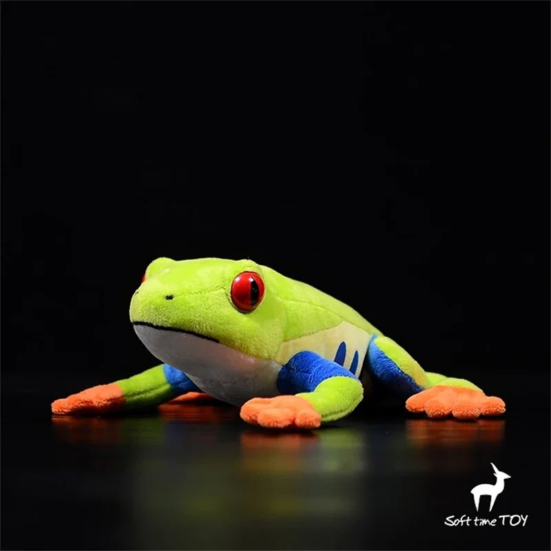 Red Eye Tree Frog High Fidelity Cute Plushie Poison Dart Frog Plush Toys Lifelike Animals Simulation Stuffed Doll Kawai Toy Gift 2