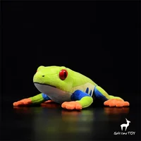 Red Eye Tree Frog High Fidelity Cute Plushie Poison Dart Frog Plush Toys Lifelike Animals Simulation Stuffed Doll Kawai Toy Gift 2