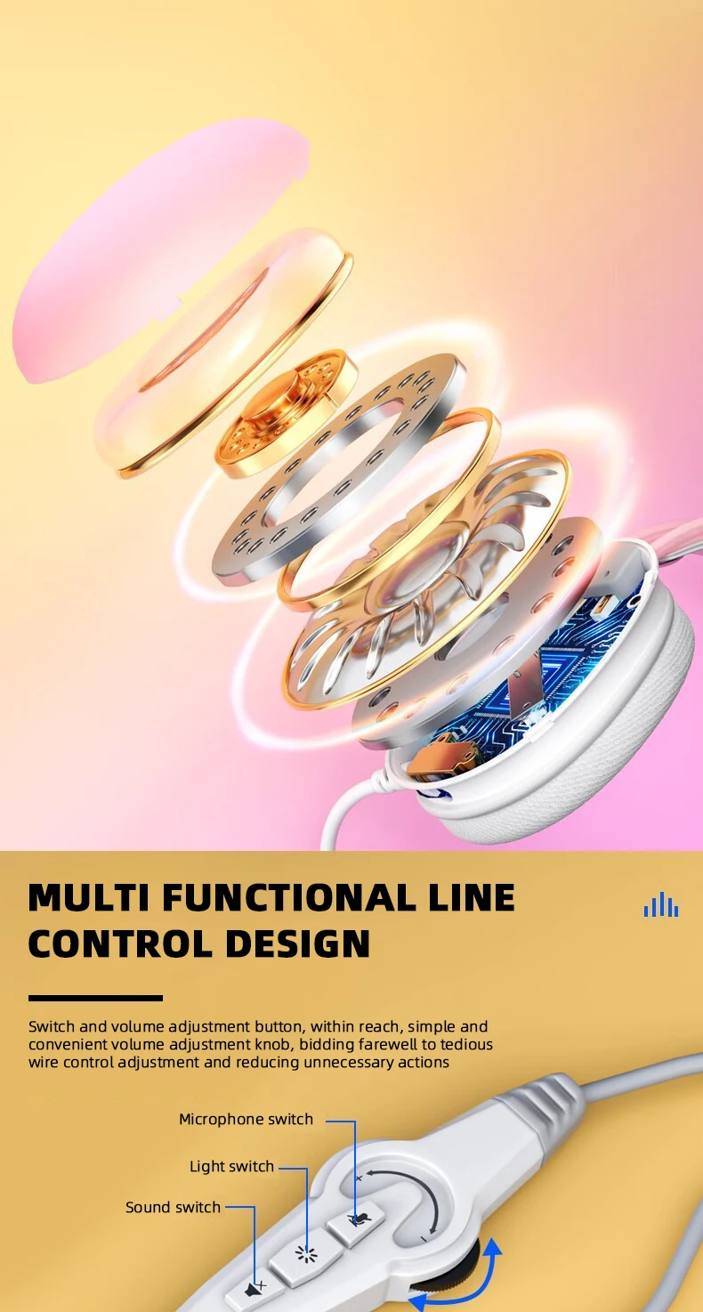 Aula s505 gaming headset med rgb lys og usb kabel_voghion.com