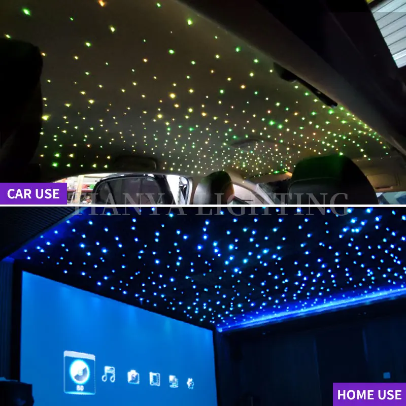 32W Car Starry Sky Light Stars Ceiling Fiber Optic Lights Two Heads Independent Control Car Atmosphere Lamp Two Heads Independen