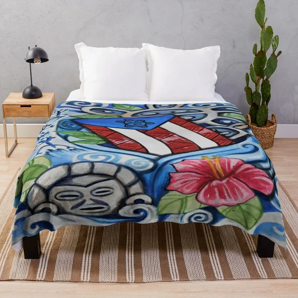 

Taino Flag Throw Blanket Extra Large Throw Furry Fluffys Large Blankets