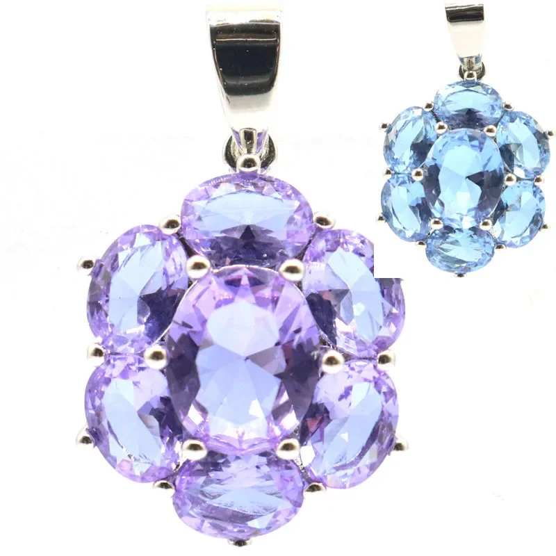 solomeya косметический спонж для макияжа меняющий color changing blending sponge blue pink 4g 925 SOLID STERLING SILVER PENDANT Fancy London Blue Topaz Alexandrite Topaz Changing Zultanite White Sapphire Daily Wear