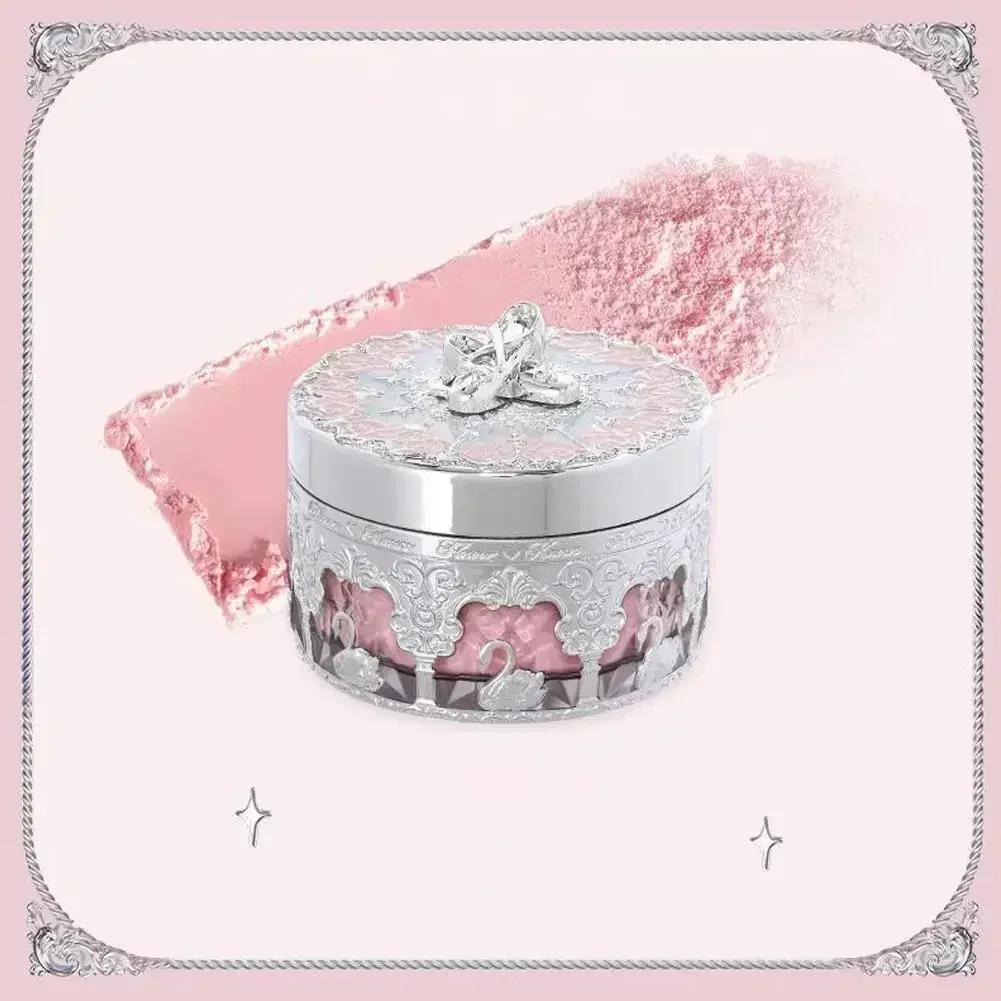 Flower Knows Swan Ballet Setting Rose Scent Loose Powder Makeup Matte Finishing Oil Control Setting Powder Make-up For Women setting powder loose powder face powder