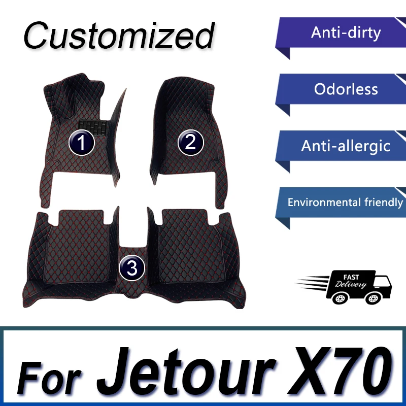 

Car Floor Mats For Jetour X70 Seven Seats 2020 2021 2022 Custom Auto Foot Pads Automobile Carpet Cover Interior Accessories