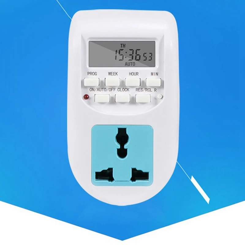 LCD Digital Programmable Timer Switch Electronic Timer Socket Household Appliances For Home Garden Devices