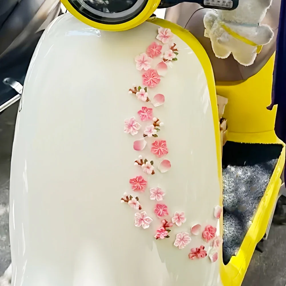 3D 플로트 벚꽃 장식 DIY 레진 스티커 패션 장식품 자동차 뒷면 장 전기차 및 자동차용