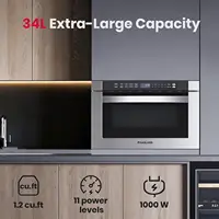 1.2 cu. ft. Microwave Drawer 24 Inch, 1000W Drawer Microwave, Under Counter Microwave, Stainless Steel Microwave Drawers, Under 2